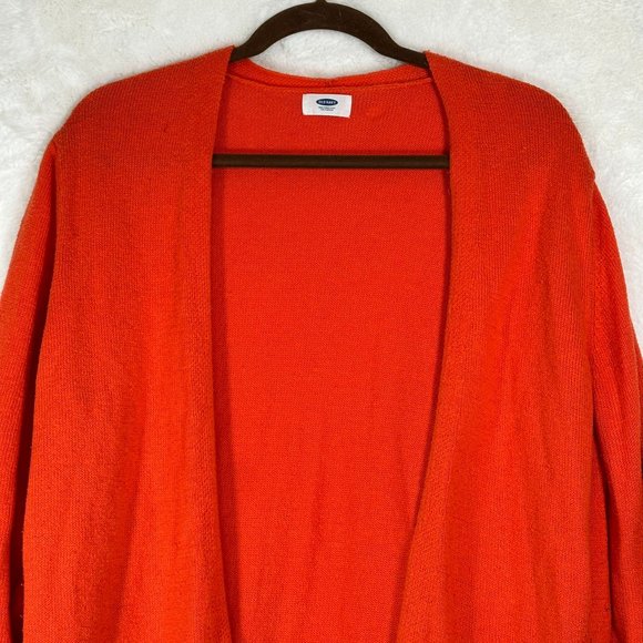 Old Navy Orange Open Cardigan Long Sleeve Women's Size XXL Plus Size - Picture 3 of 6